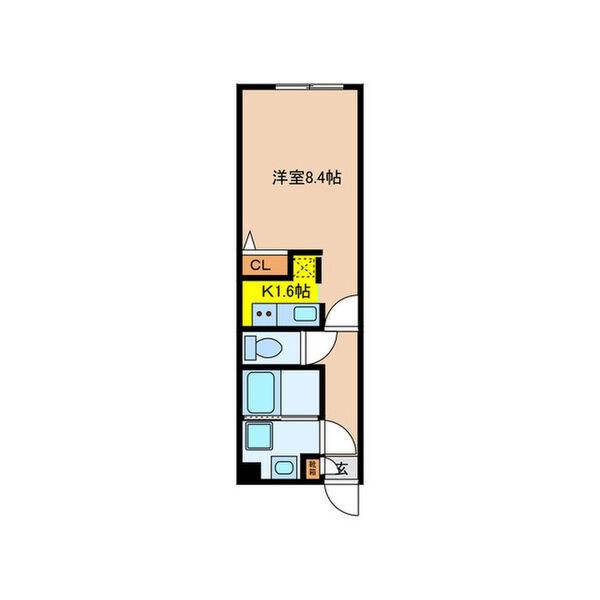 QUADOR今池イースト(ワンルーム/4階)の間取り写真