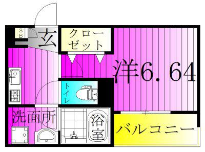 GRADUS我孫子(1K/2階)の間取り写真