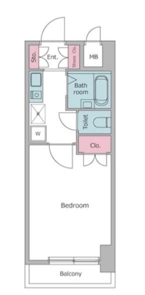 レジディア門前仲町(1K/7階)の間取り写真