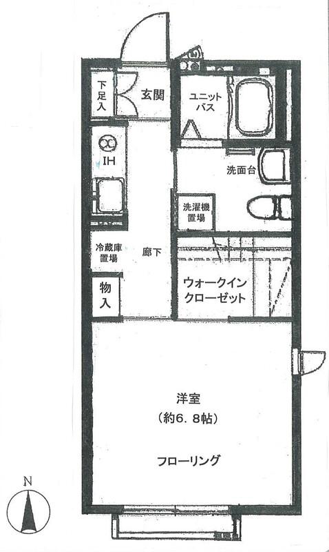 クレールみつわ(1K/1階)の間取り写真