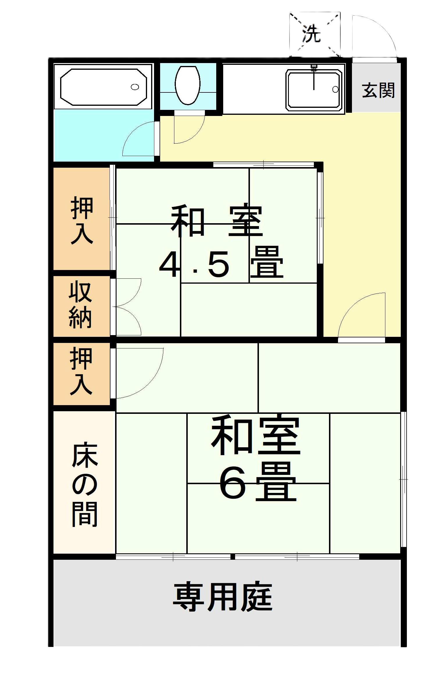 VIVA八王寺(2K/2階)の間取り写真