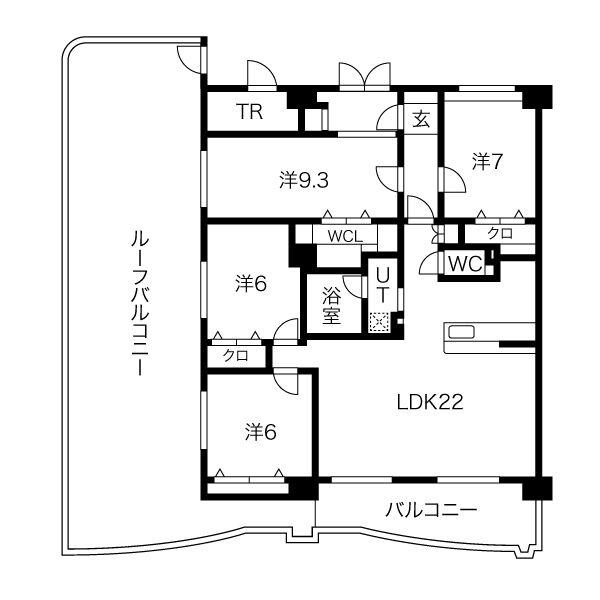 EAGLE宰都 弐番館(4LDK/7階)の間取り写真
