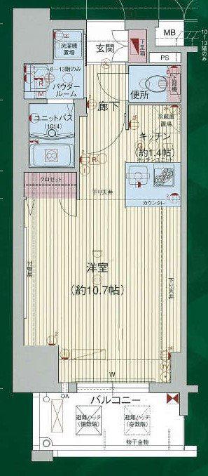 プレサンス東別院駅前コネクション(1K/4階)の間取り写真