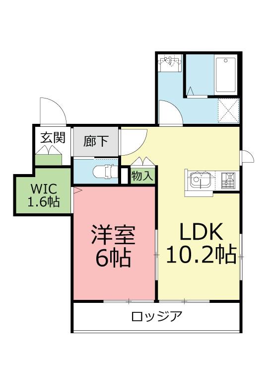 メゾンY(1LDK/1階)の間取り写真