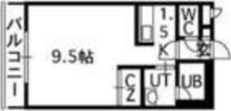 ルーブル4条館(1K/8階)の間取り写真