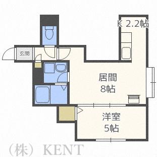 グランデプレシア宮の沢(1LDK/2階)の間取り写真