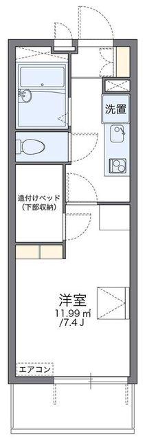 レオパレスヴァンメルベーユ(1K/3階)の間取り写真