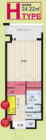 NO.88 ORIENTBLD(1K/5階)の間取り写真