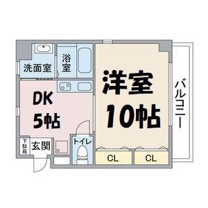 泉2000(1DK/4階)の間取り写真