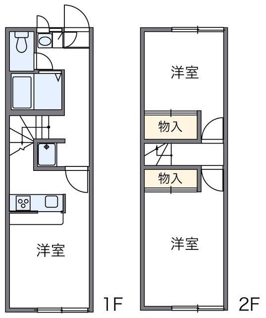 レオパレスマロンコート(2LDK/1階)の間取り写真