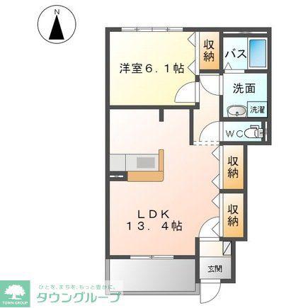 プラケーレ(1LDK/1階)の間取り写真
