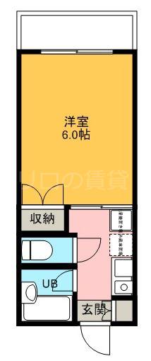 グランデュール蒲田(1K/1階)の間取り写真