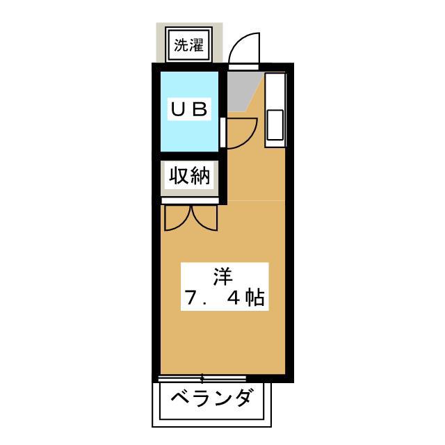 リーハイム(ワンルーム/1階)の間取り写真