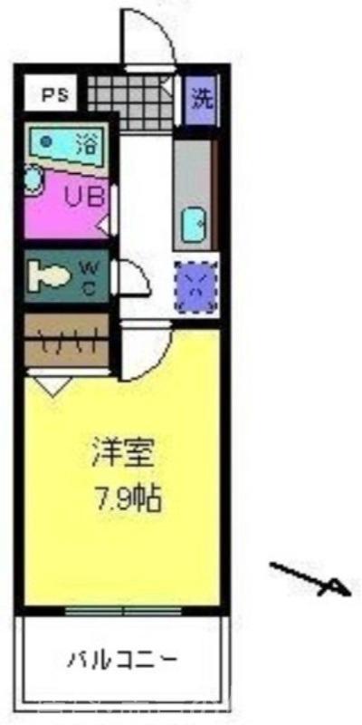ルーチェII番館(1K/2階)の間取り写真