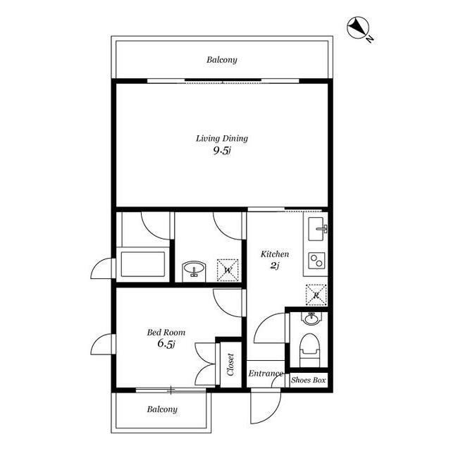 ホワイトフィールド西小山(1LDK/3階)の間取り写真