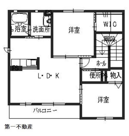 サフィール和布(2LDK/2階)の間取り写真
