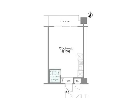 静鉄音羽ビル(ワンルーム/3階)の間取り写真