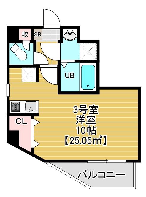 ミライズ南千住(1K/7階)の間取り写真