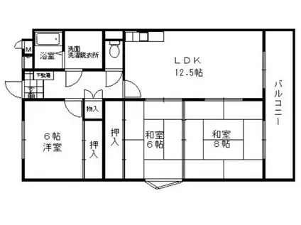 ビューラーHIRO37(3LDK/3階)の間取り写真