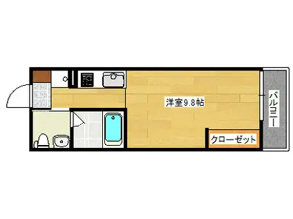 セントラーレ(ワンルーム/1階)の間取り写真