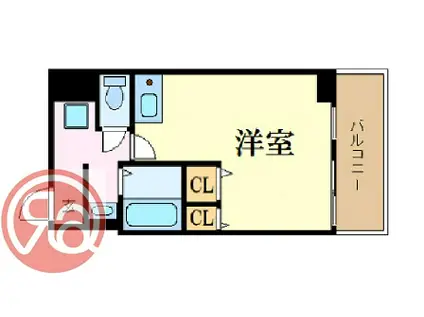ダイドーメゾン大阪・中之島(1K/4階)の間取り写真