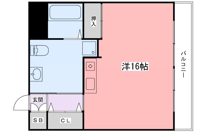 ハッピーエイジ土山(ワンルーム/7階)の間取り写真