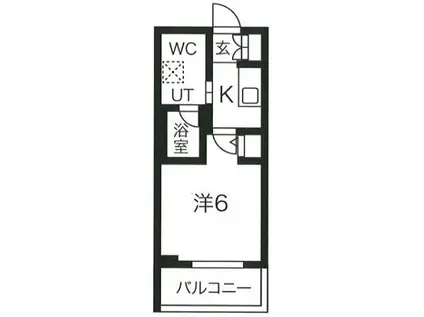 スパシエガーデン川崎梶ケ谷(1K/4階)の間取り写真