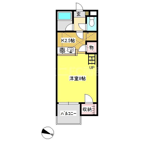 セザンヌ大塚(ワンルーム/2階)の間取り写真