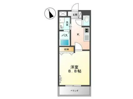 アルファルドIII(1K/1階)の間取り写真