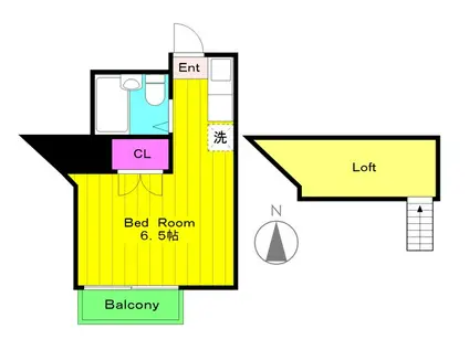 グリーンハイム稲城(ワンルーム/2階)の間取り写真
