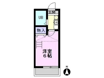 アネックス南流山10期(1K/2階)の間取り写真