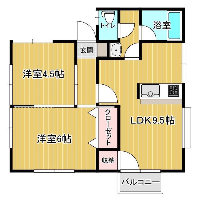 パサージュマキゾエ(2LDK/1階)の間取り写真