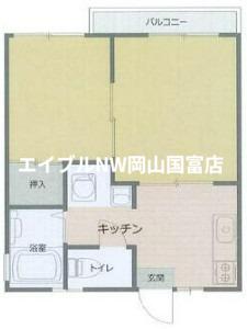 NAGOMI-SO(2K/2階)の間取り写真