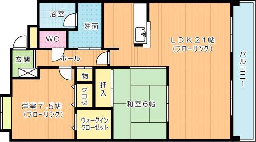 ルピナス守恒(2LDK/3階)の間取り写真