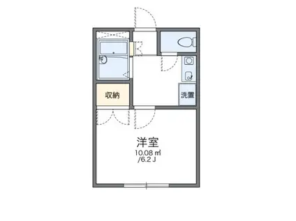 レオパレスナカムラII(1K/2階)の間取り写真
