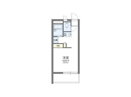 レオパレスVIVRE HESAKA(1K/1階)の間取り写真