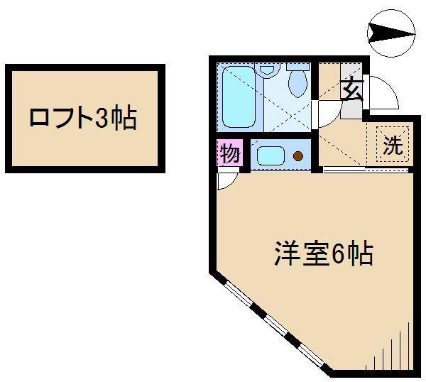 シャンテ東十条(1K/3階)の間取り写真