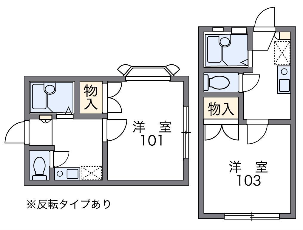 レオパレスナカムラI(1K/2階)の間取り写真