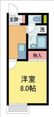 レオネクストめふ(1K/2階)の間取り写真