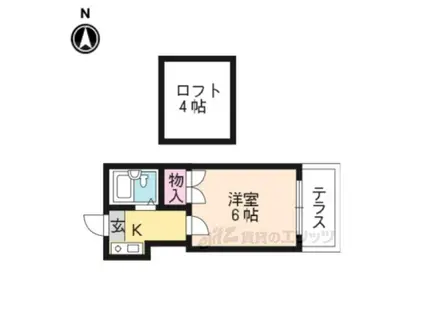 サミットハウス第1(1K/1階)の間取り写真