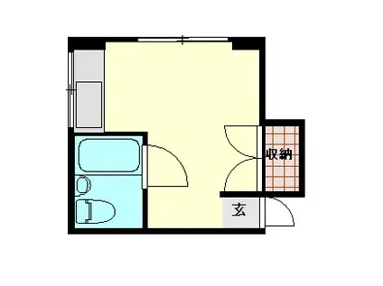 平和荘(ワンルーム/2階)の間取り写真