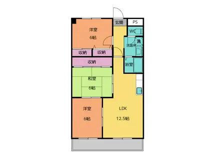 グランレーヴ(3LDK/1階)の間取り写真