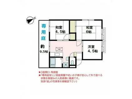 ラ・フォーレ湘南I(3DK/1階)の間取り写真