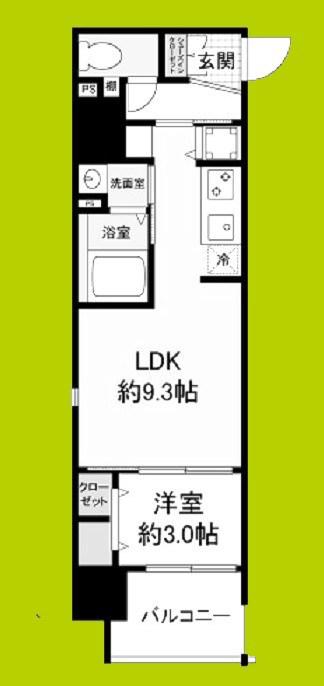 ARTIZA堺(1LDK/12階)の間取り写真