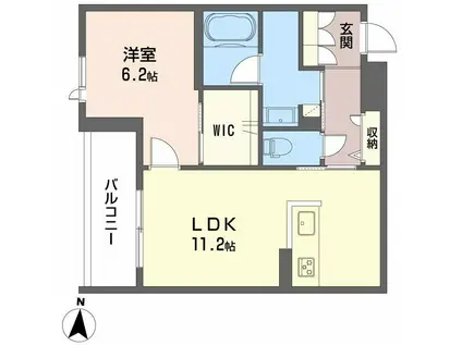 ムライチ・新大江ステージ(1LDK/3階)の間取り写真