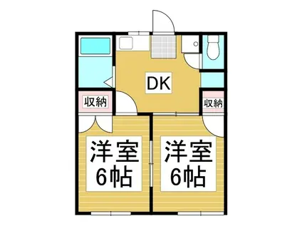 ブラボー50 NO.17(2DK/2階)の間取り写真