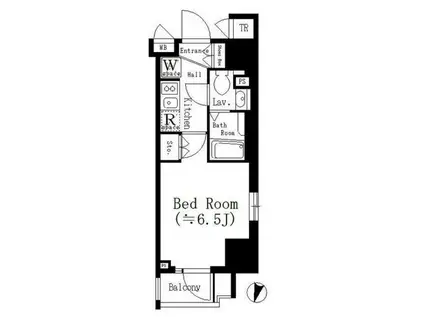 パークキューブ笹塚(1K/3階)の間取り写真