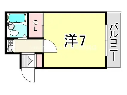 センチュリー金楽寺(1K/4階)の間取り写真