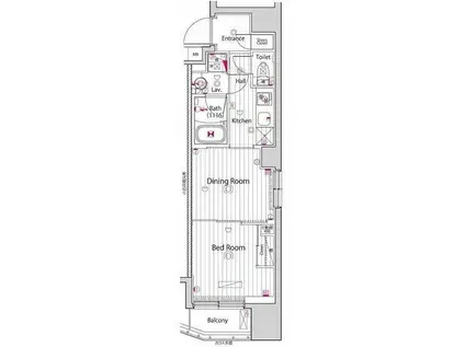 ガーラ・プレシャス三軒茶屋(1DK/5階)の間取り写真