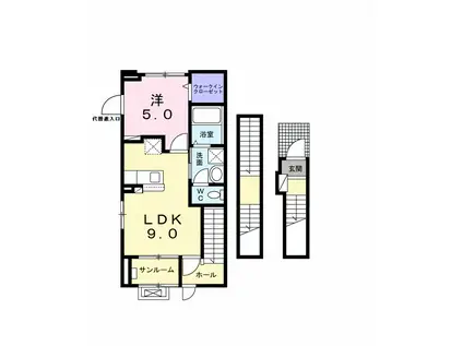 アーバン グランデ(1LDK/3階)の間取り写真